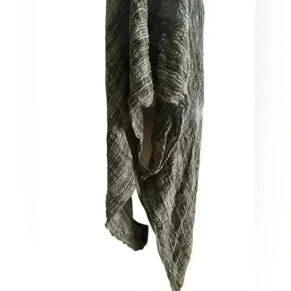 Treasure & Bond Duster Wrap Topper in Denim Blue Weave Pattern — One Size - Picture 4 of 9